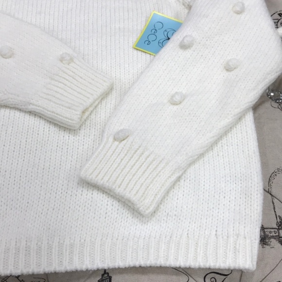 CeCe by Cynthia Steffe Pompom Sweater - Picture 5 of 6